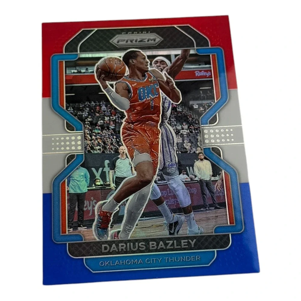 2021-22 Panini Prizm Darius Bazley Red White Blue Prizm Card 237 OKC Thunder